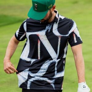 NWT Sunday Swagger Stout and About Guinness collab men’s golf polo